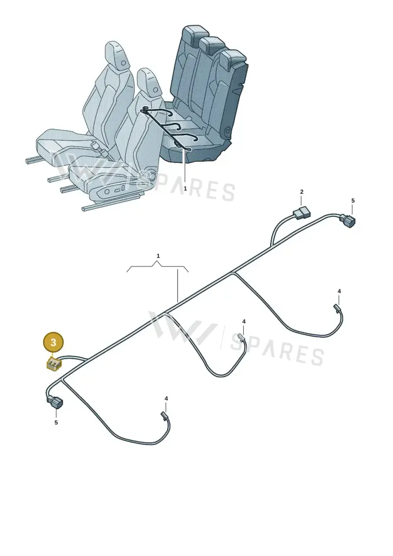 1J0972926 — Volkswagen Golf 2.0 BlueMotion (2019-2024) diagram 5h0972029, position 3