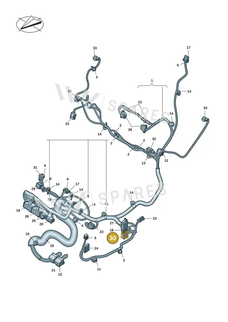 1J0972926 — Volkswagen Multivan (2021-) diagram 7t0972250, position 30