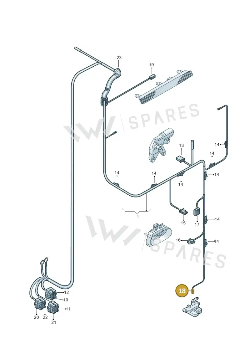 1J0973115A — Volkswagen Transp. caravelle (2011-2015) diagram 410972820, position 18