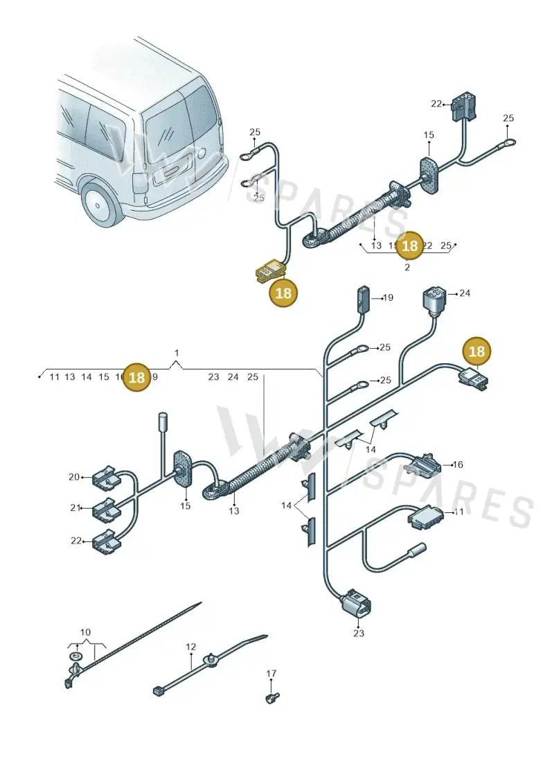 1J0973115A — Volkswagen Caddy kombi (2015-2020) diagram 443972820, position 18