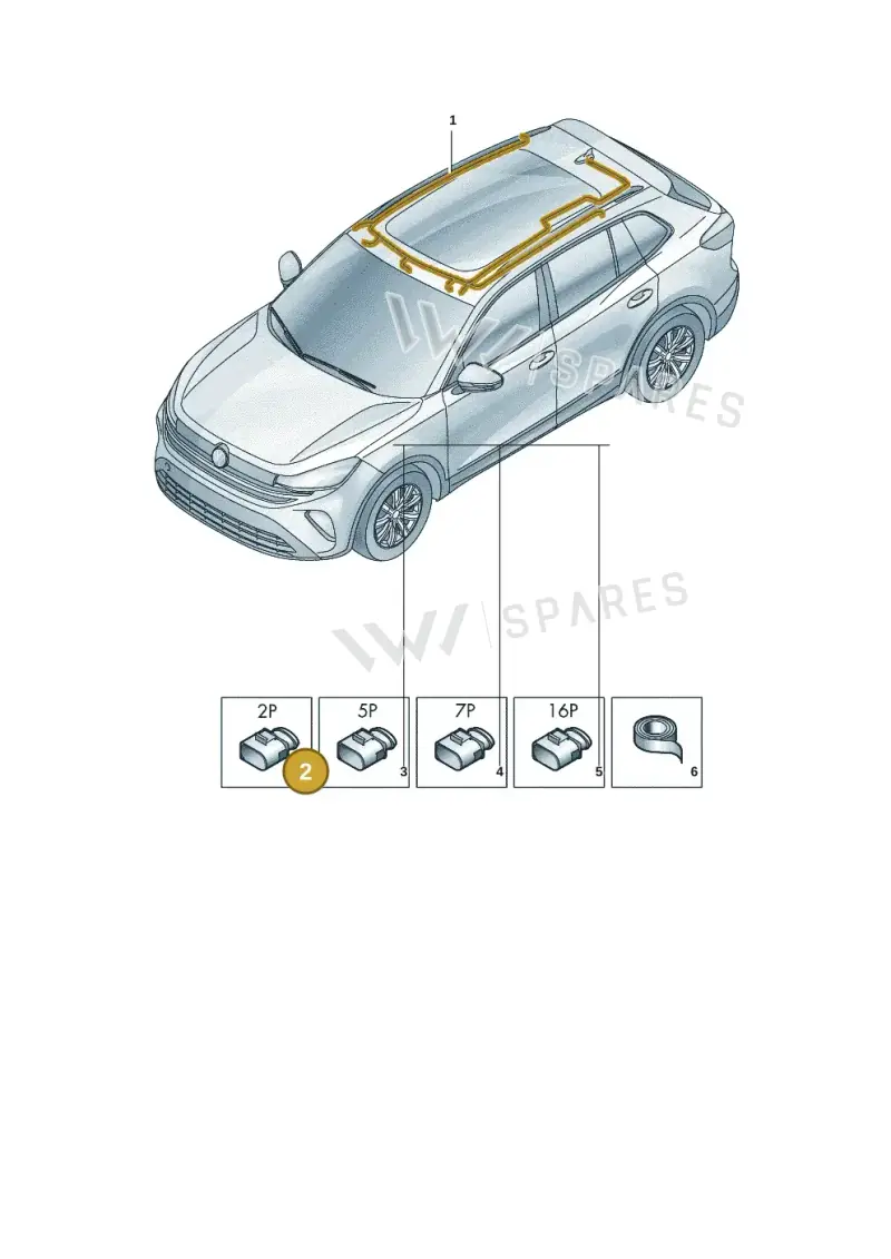 1J0973119 — Volkswagen Tiguan 2.0 (2023-) diagram 57x972150, position 2