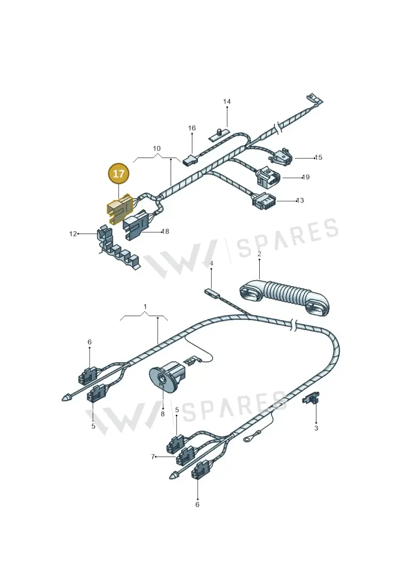 1J0973303 — Volkswagen Polo (2011-2014) diagram 544972500, position 17