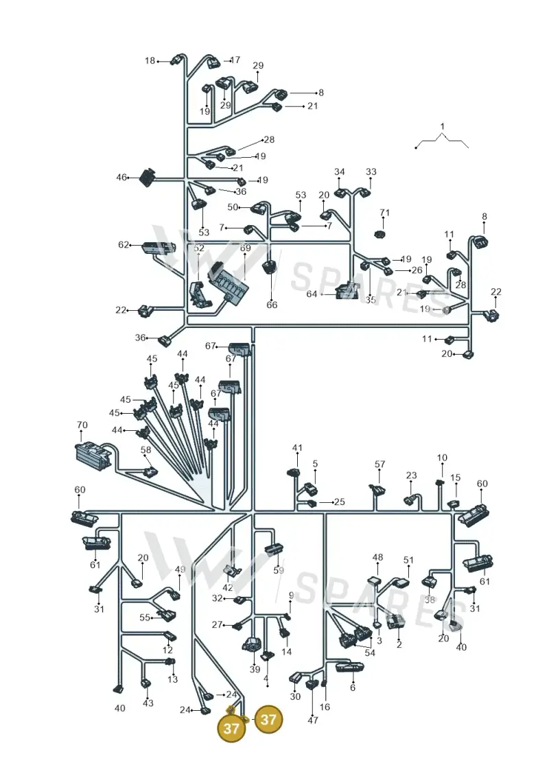 1J0973303A — Volkswagen Up! 1.0 TSI (2013-2017) diagram 559971800, position 37