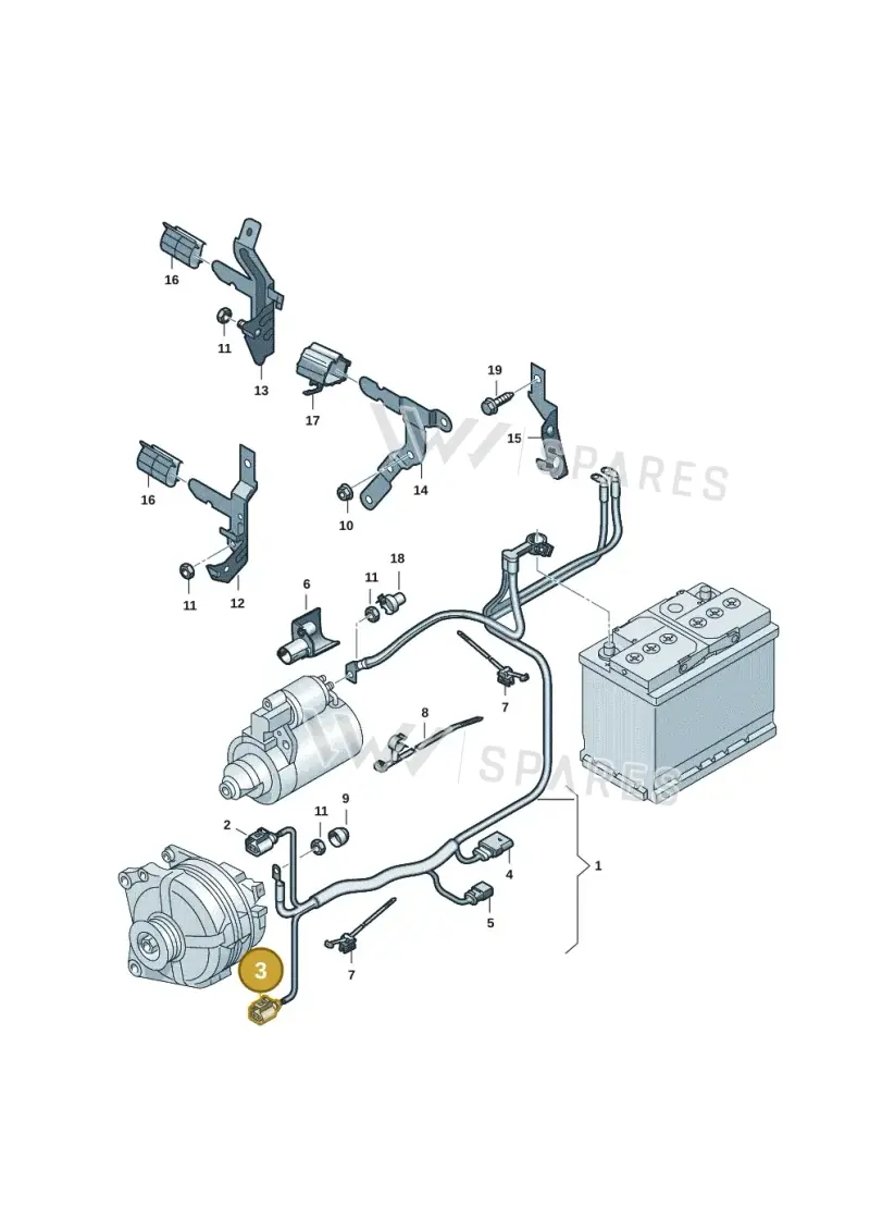 1J0973702 — Volkswagen Taigo (2021-2024) diagram 2f0971100, position 3