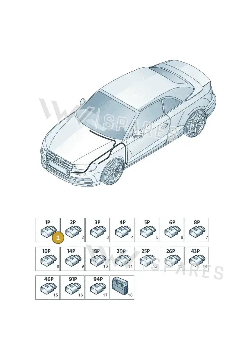 1J0973721 — Audi A3 Cab. 1.4 (2013-2016) diagram 778971890, position 1