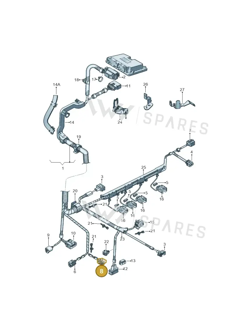 1J0973723G — SEAT Ibiza (2012-) diagram 345971160, position 8