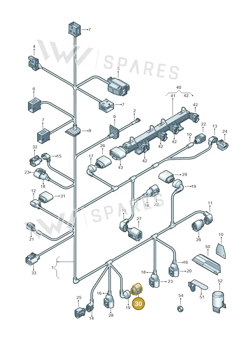 1J0973723G — Volkswagen Transp. caravelle (2011-2015) diagram 410971100, position 30