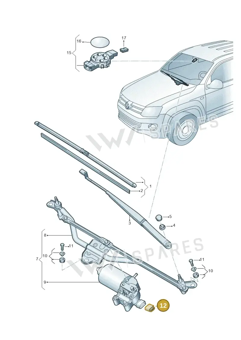 1J0973724 — Volkswagen Amarok twin cab (2022-) diagram 894955000, position 12