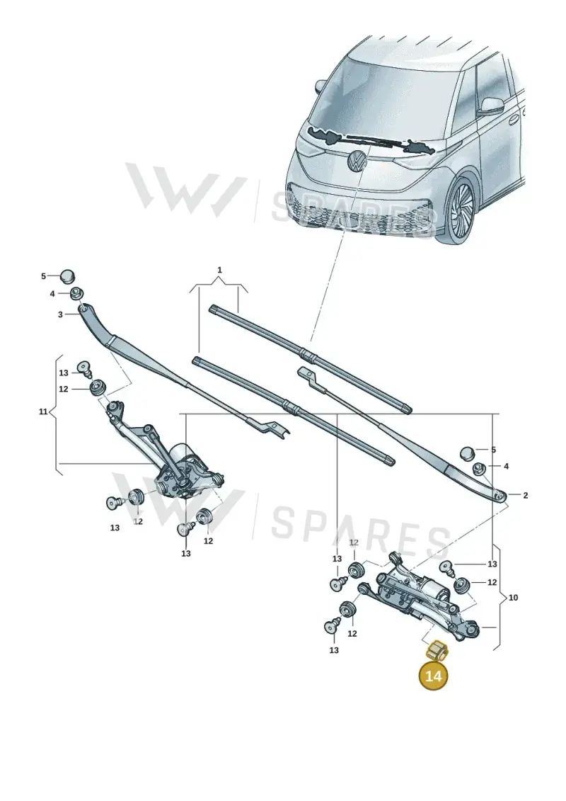 1J0973724 — Volkswagen ID.Buzz (2022-) diagram 15a955000, position 14