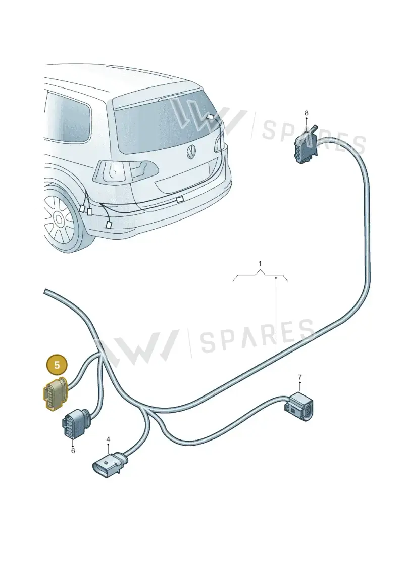 1J0973737 — Volkswagen Sharan BlueMotion (2015-2022) diagram 689972800, position 5