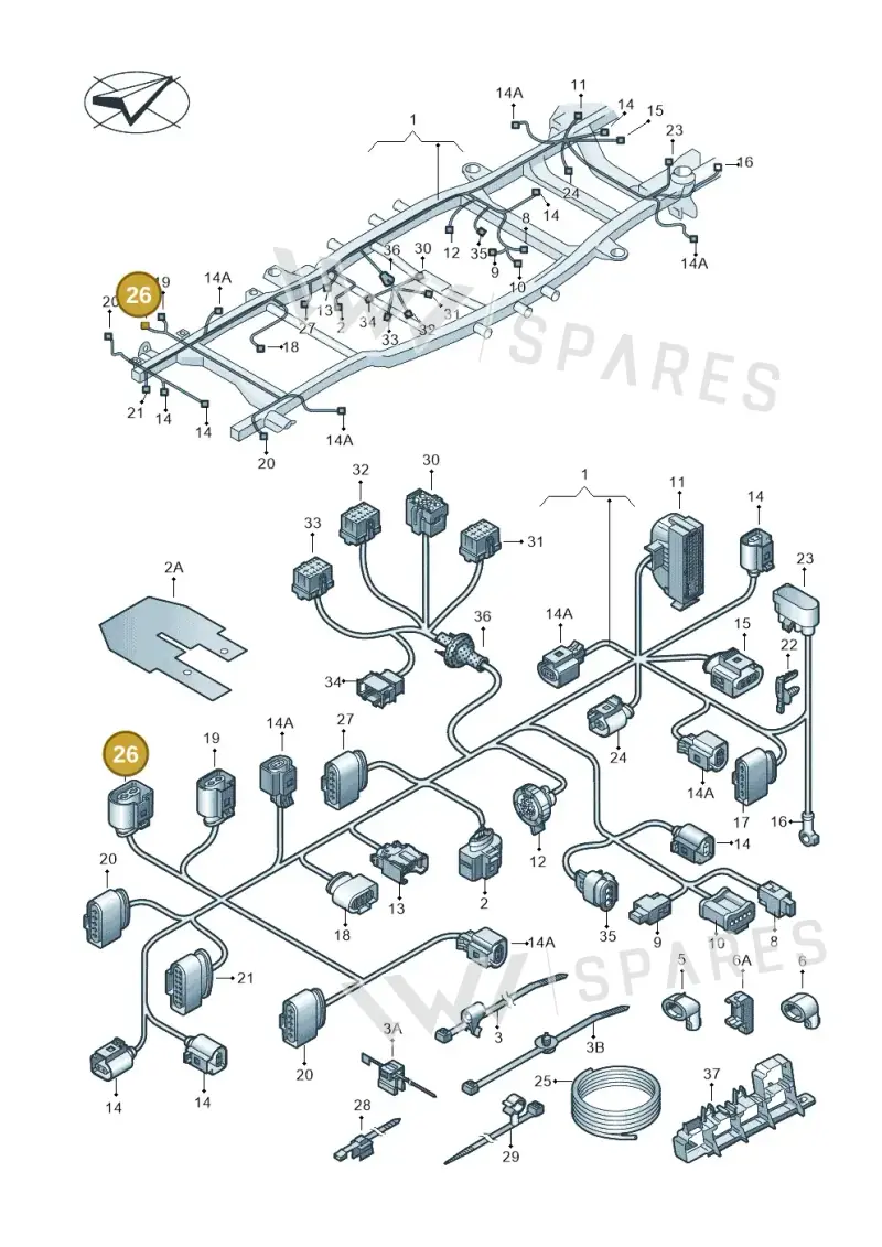 1J0973752 — Volkswagen Amarok twin cab (2022-) diagram 749971850, position 26
