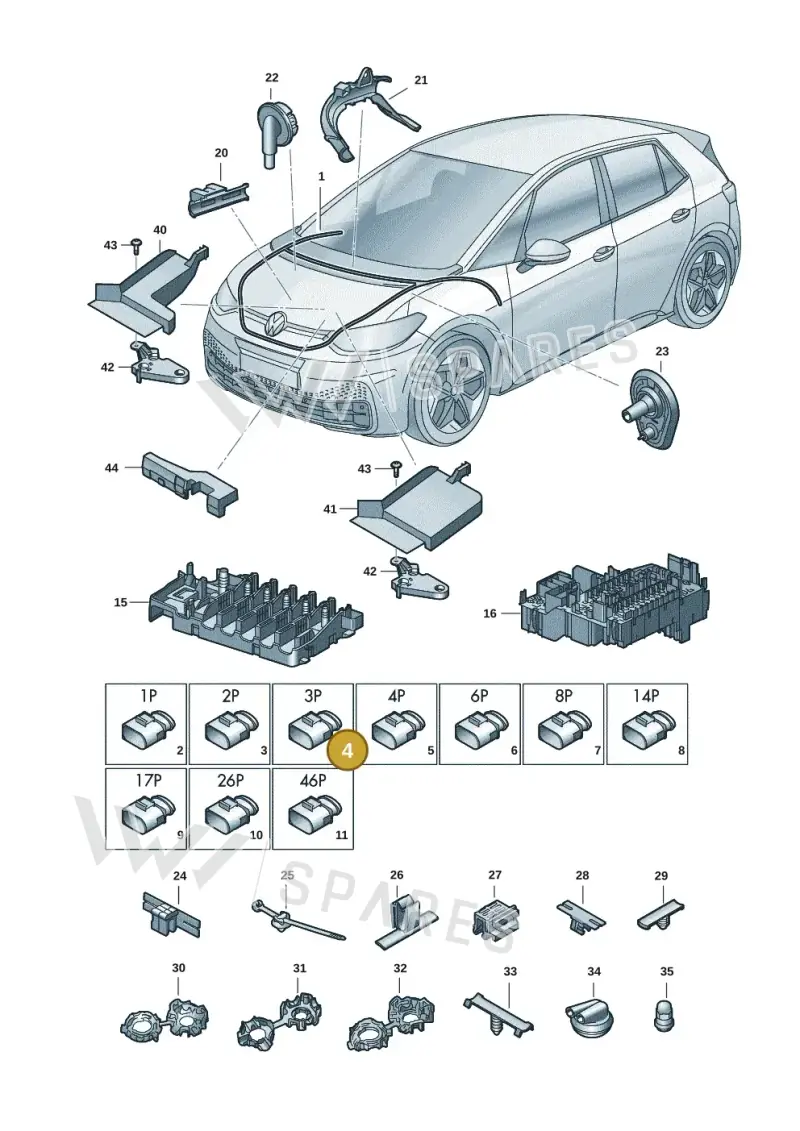 1J0973753 — Volkswagen ID.3 Pro (2019-2024) diagram 10a971080, position 4