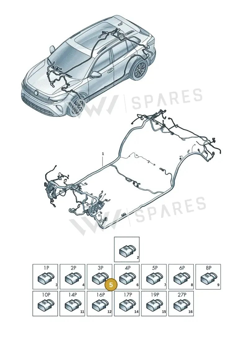 1J0973803 — Volkswagen Tiguan 2.0 (2023-) diagram 57x972000, position 5