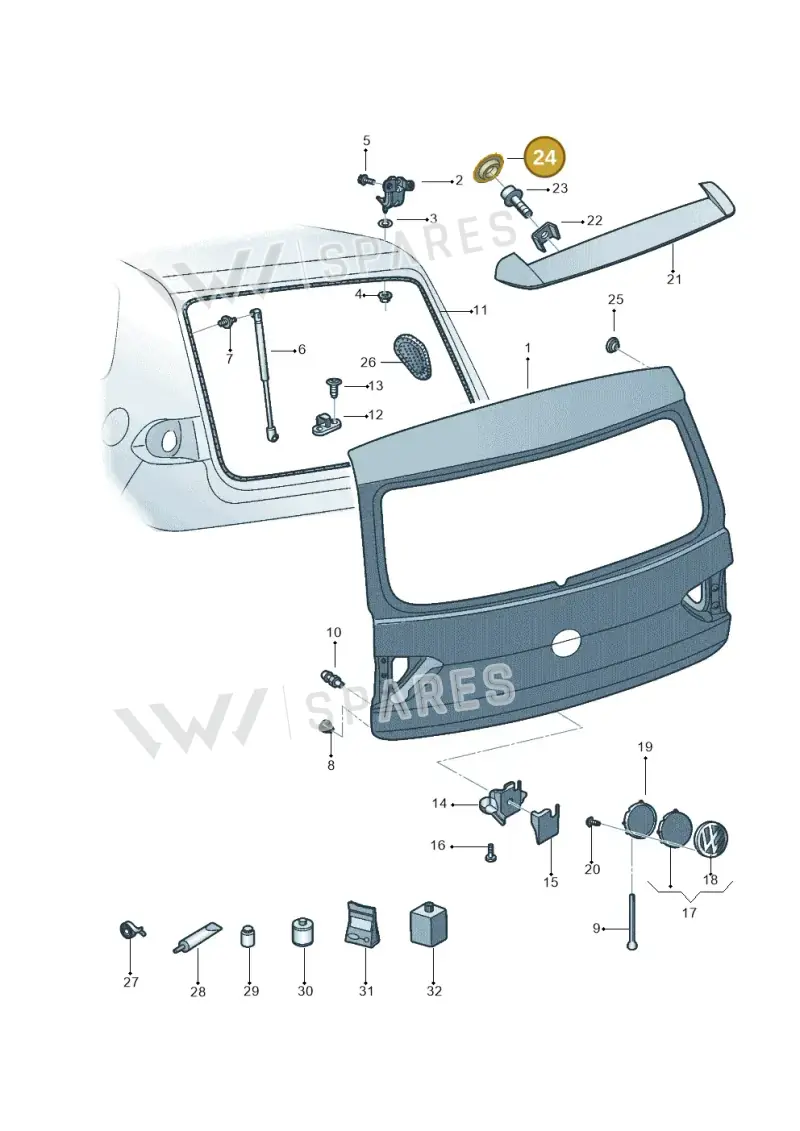 1J48394179B9 — Volkswagen Crossfox (2014-2021) diagram 558827200, position 24