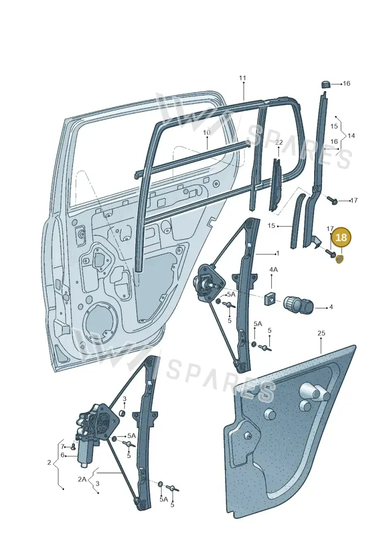 1J48394179B9 — Volkswagen Crossfox (2014-2021) diagram 558839600, position 18