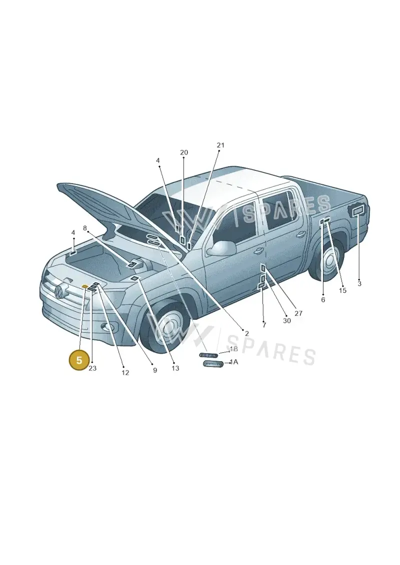 1K0010375P — Volkswagen Amarok twin cab (2012-2016) diagram 683010000, position 5
