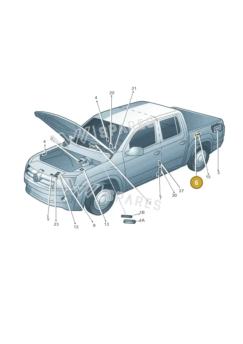1K0010471Q — Volkswagen Amarok twin cab (2012-2016) diagram 683010000, position 6