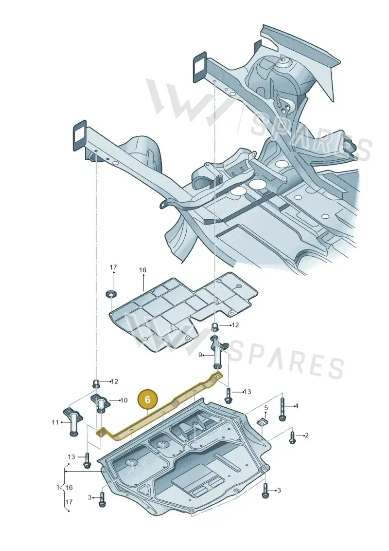 1K0018936C — Volkswagen Passat CC (2011-2016) diagram 460018000, position 6