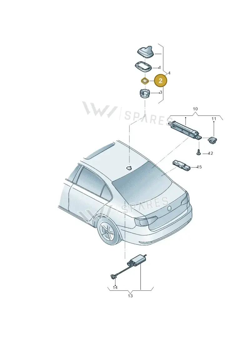 1K0035350 — Volkswagen Jetta 1.4 (2014-2017) diagram 856035010, position 2