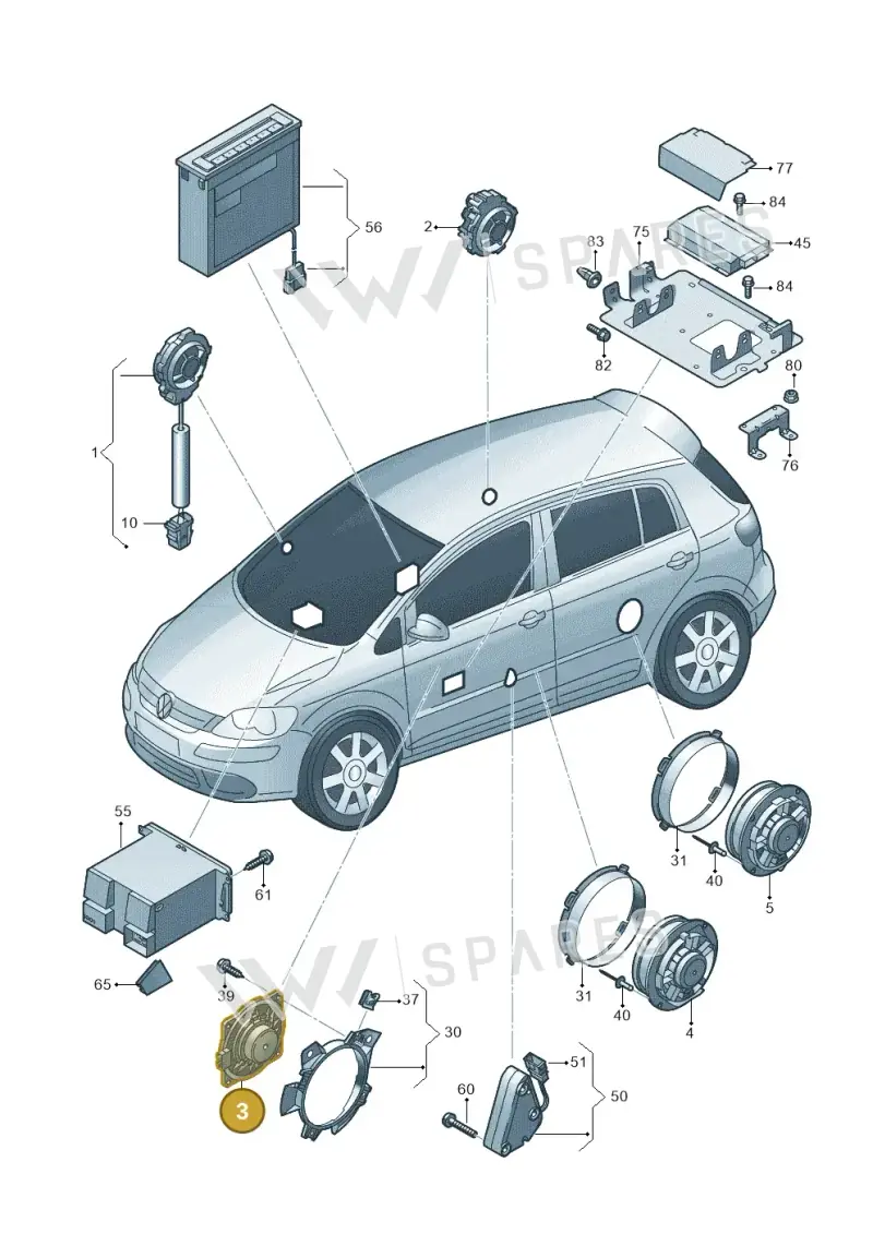 1K0035411 — Volkswagen Golf Plus (2011-2014) diagram 459035350, position 3
