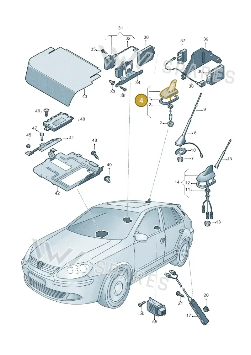 1K0035507K — Volkswagen GOLF PLUS              05> (2005-) diagram 420035100, position 4