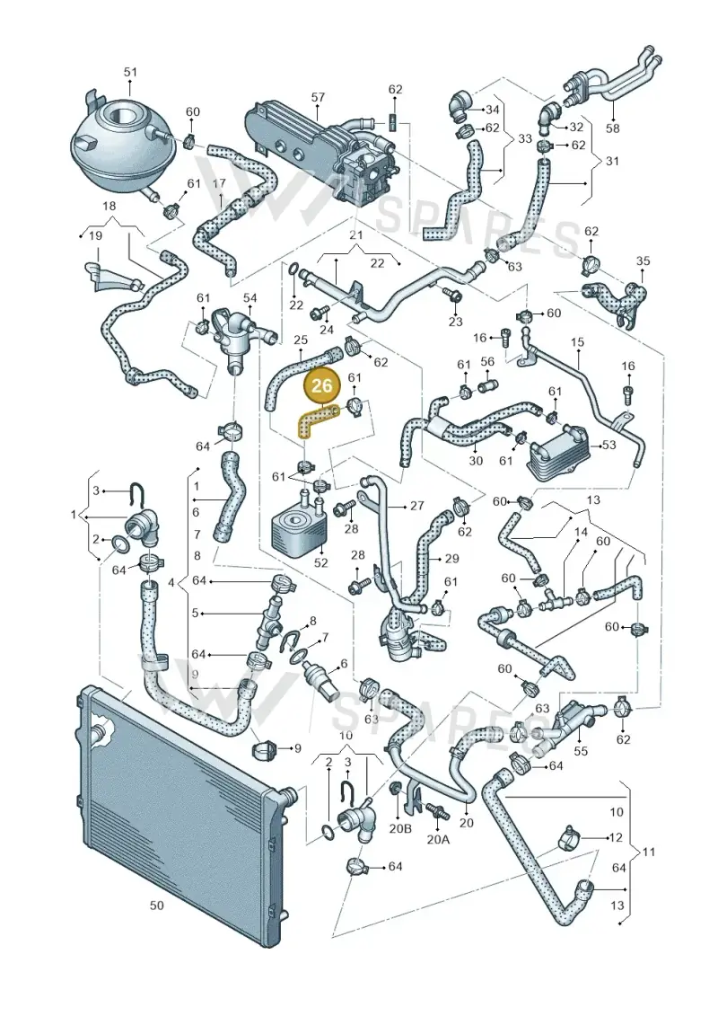 1K0121062A — Volkswagen New beetle (2011-2016) diagram 646121340, position 26