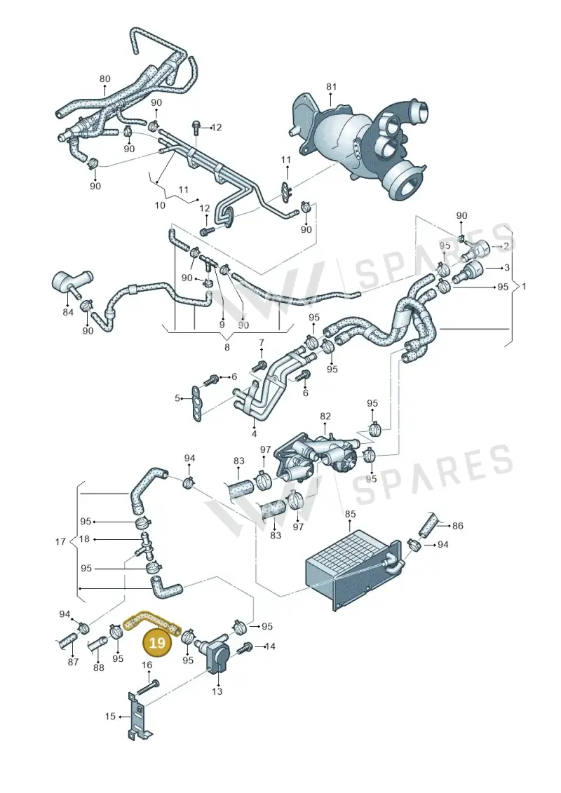 1K0121063S — Volkswagen Beetle (2016-2019) diagram 649121110, position 19