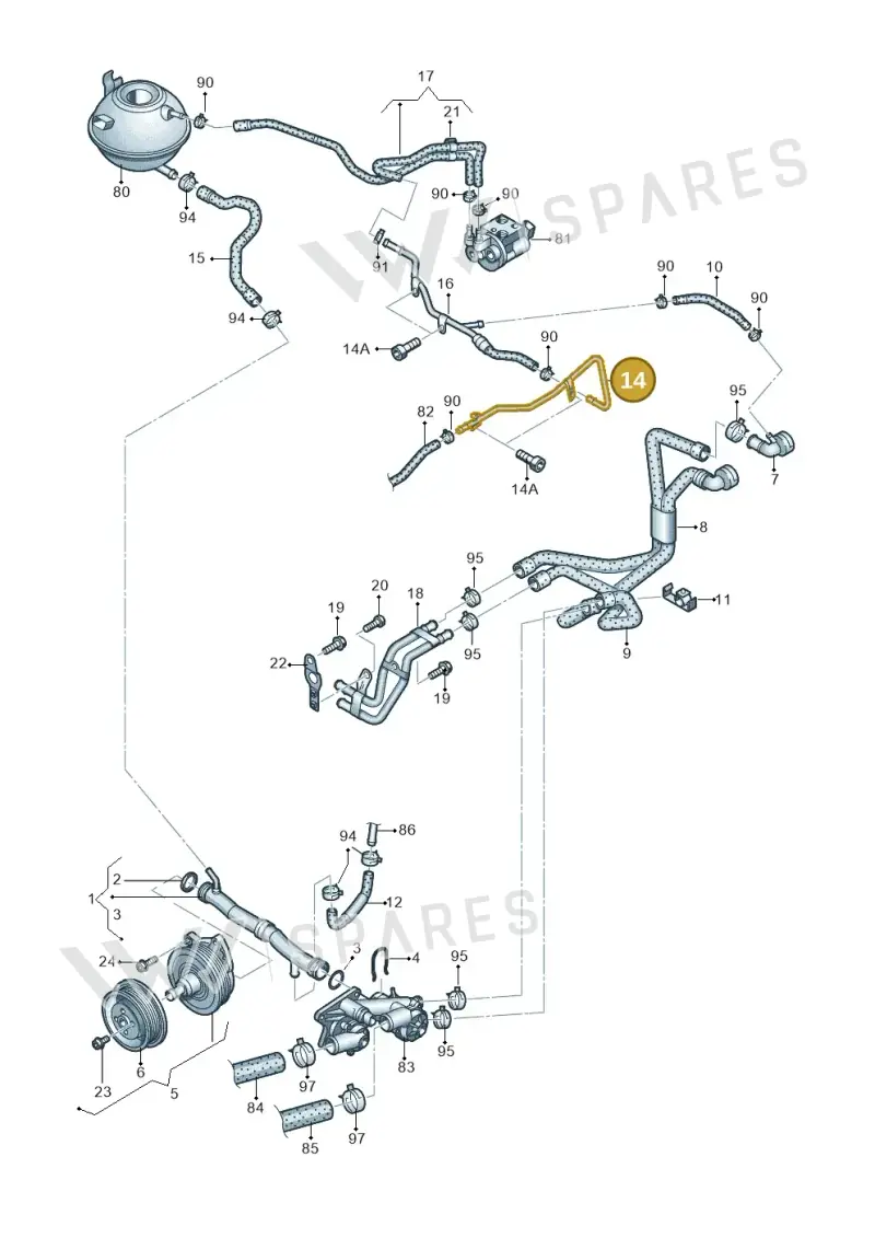 1K0121070CA — Volkswagen Golf Plus (2011-2014) diagram 656121170, position 14