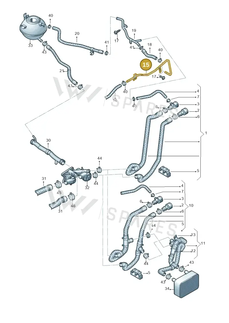 1K0121070CA — Volkswagen Sharan Blue Motion (2010-2015) diagram 689121210, position 15