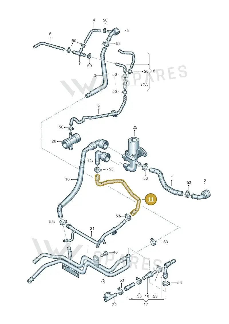 1K0121073AR — Volkswagen Golf estate (2009-2013) diagram 409121190, position 11
