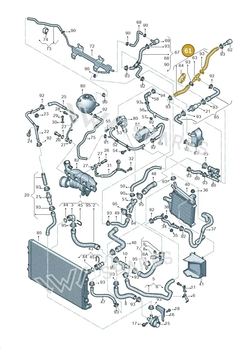 1K0121073BF — Volkswagen GOLF (2003-2005) diagram 420121300, position 61