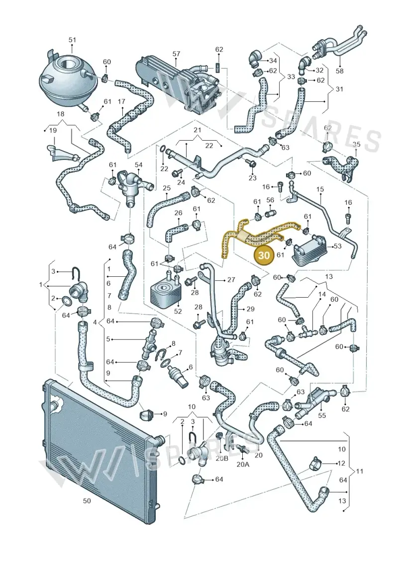 1K0121086BB — Volkswagen New beetle (2011-2016) diagram 646121340, position 30