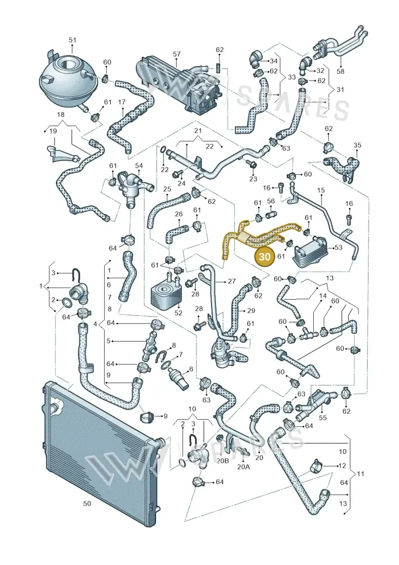 1K0121086BD — Volkswagen New beetle (2011-2016) diagram 646121340, position 30