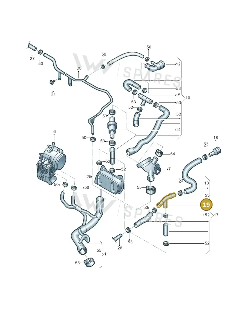 1K0121087N — Volkswagen Beetle (2016-2019) diagram 692121360, position 19