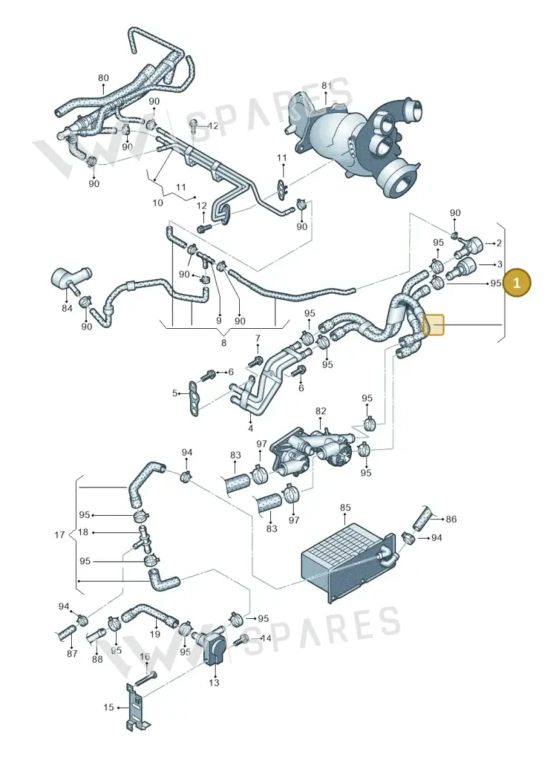 1K0121156DK — Volkswagen Beetle (2016-2019) diagram 649121110, position 1