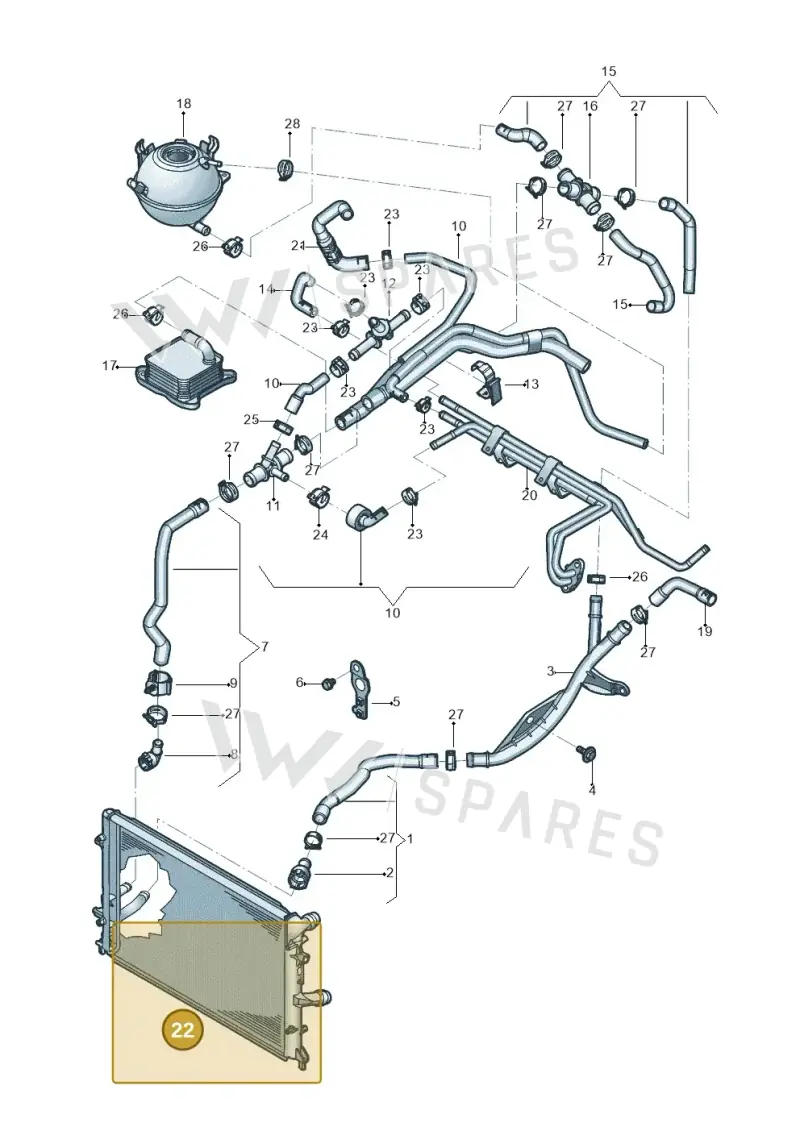 1K0121251CL — Volkswagen Beetle (2016-2019) diagram 801121050, position 22