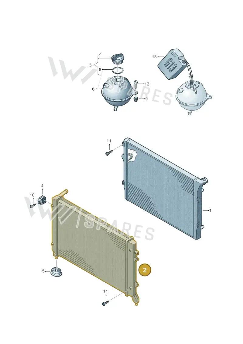 1K0121251EB — Volkswagen Jetta (2014-2017) diagram 692121700, position 2