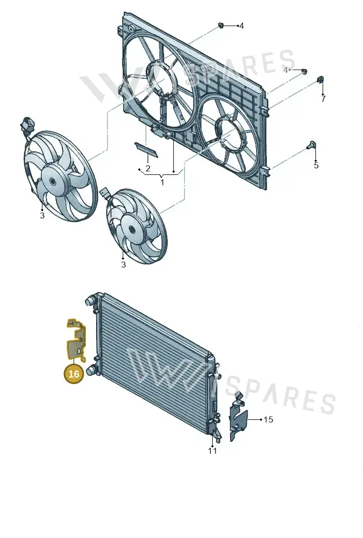 1K0121284F — Volkswagen JETTA                  06> (2006-) diagram 462121900, position 16