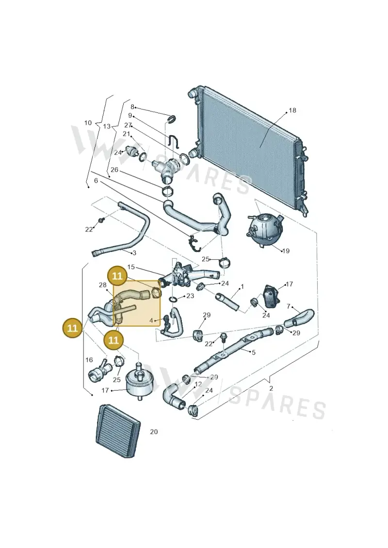1K0122073FF — Volkswagen JETTA                  06> (2005-) diagram 449121450, position 11