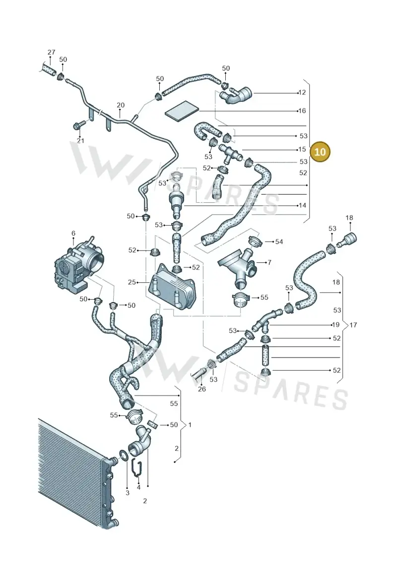 1K0122157EN — Volkswagen Golf (2011-2013) diagram 474121360, position 10