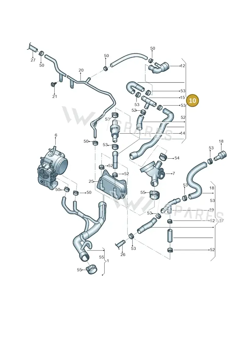 1K0122157EN — Volkswagen Beetle (2016-2019) diagram 692121360, position 10