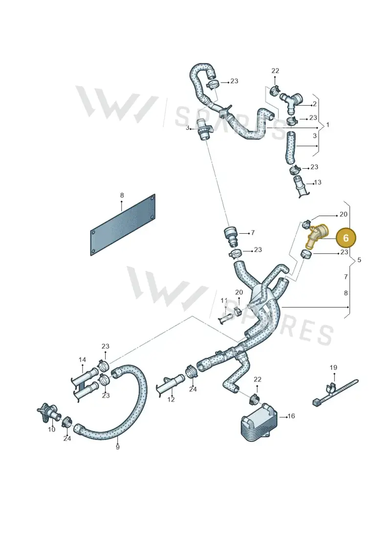 1K0122291AL — Volkswagen Sharan Blue Motion (2010-2015) diagram 689121470, position 6