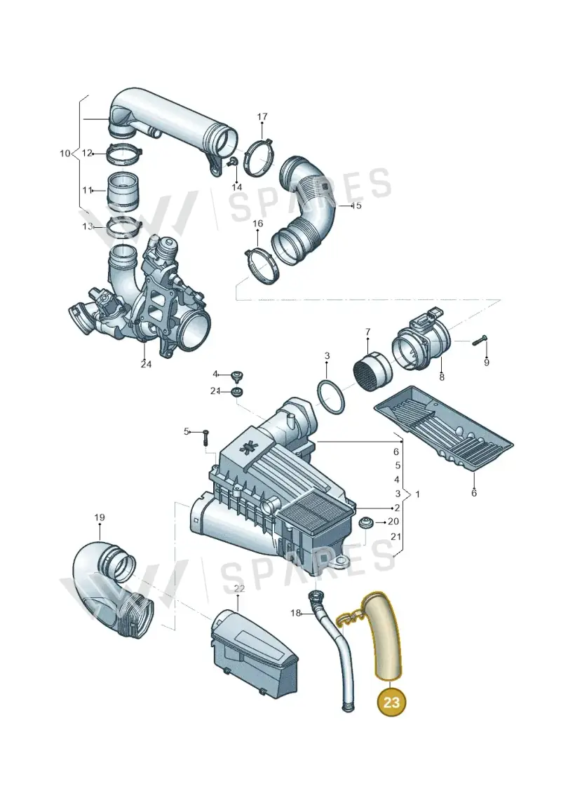 1K0129253 — Volkswagen Beetle (2016-2019) diagram 801129950, position 23