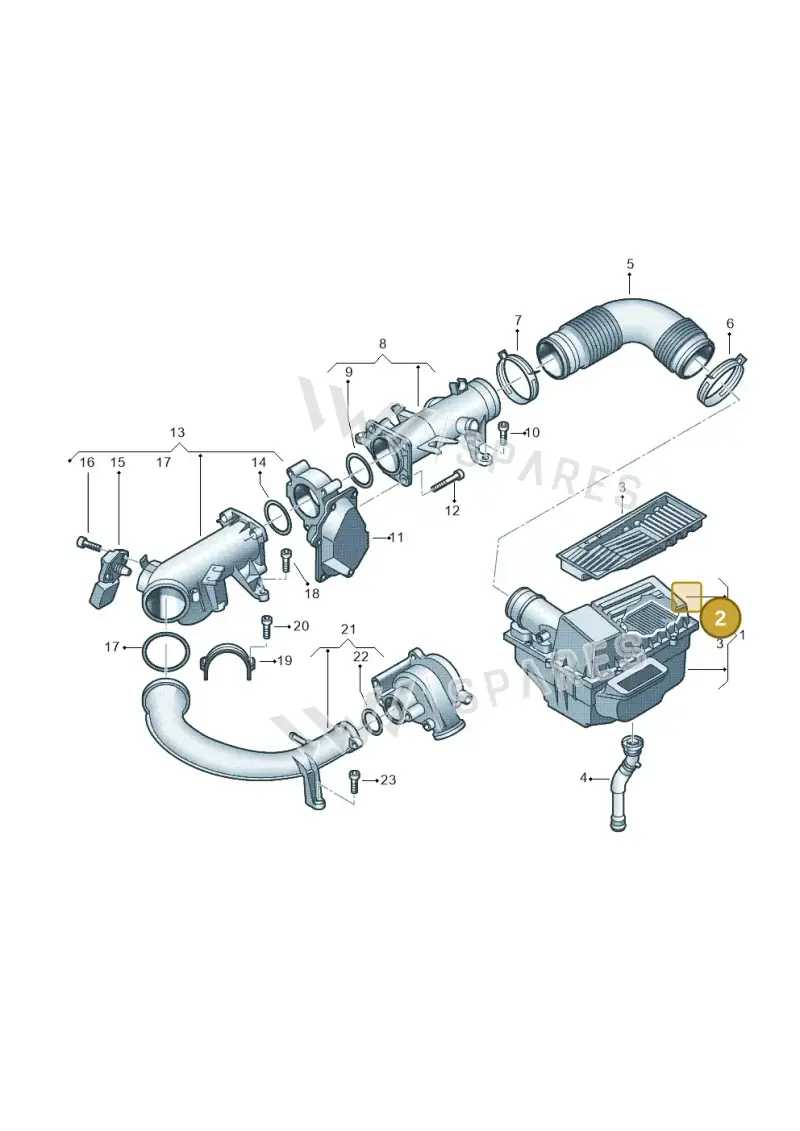 1K0129620D — Volkswagen Jetta 1.4 (2013-2015) diagram 474129150, position 2