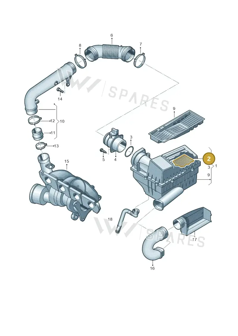 1K0129620D — Skoda Yeti (2013-2017) diagram 627129600, position 2