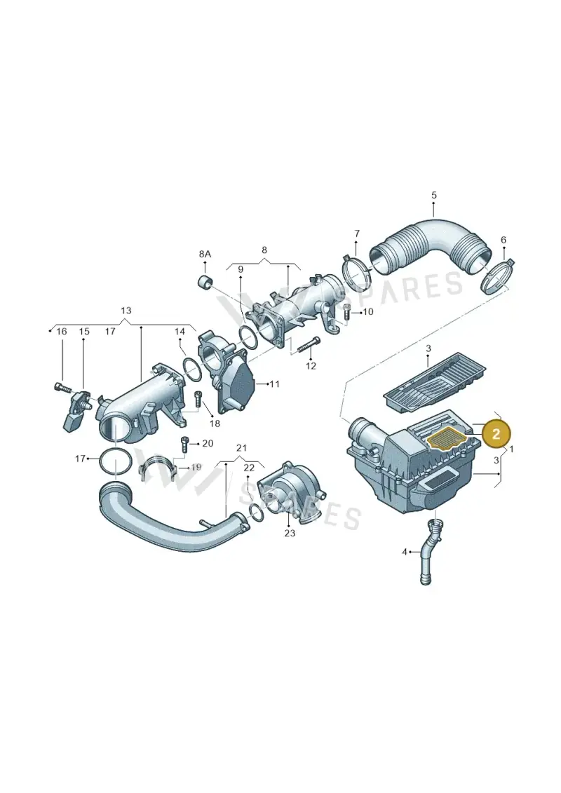 1K0129620D — Volkswagen Beetle (2016-2019) diagram 649129150, position 2