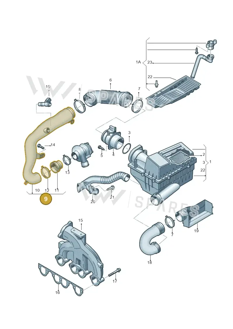 1K0129654AG — Volkswagen JETTA                  06> (2006-) diagram 420129300, position 9