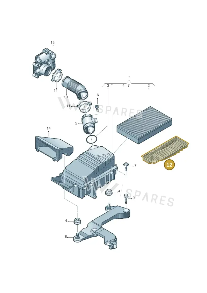1K0129668 — Volkswagen EOS 2.0 (2008-2010) diagram 655129800, position 12