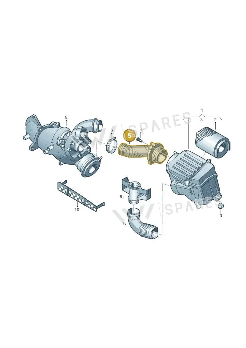 1K0129684AN — Volkswagen Jetta 1.6 (2014-2018) diagram 649129170, position 5