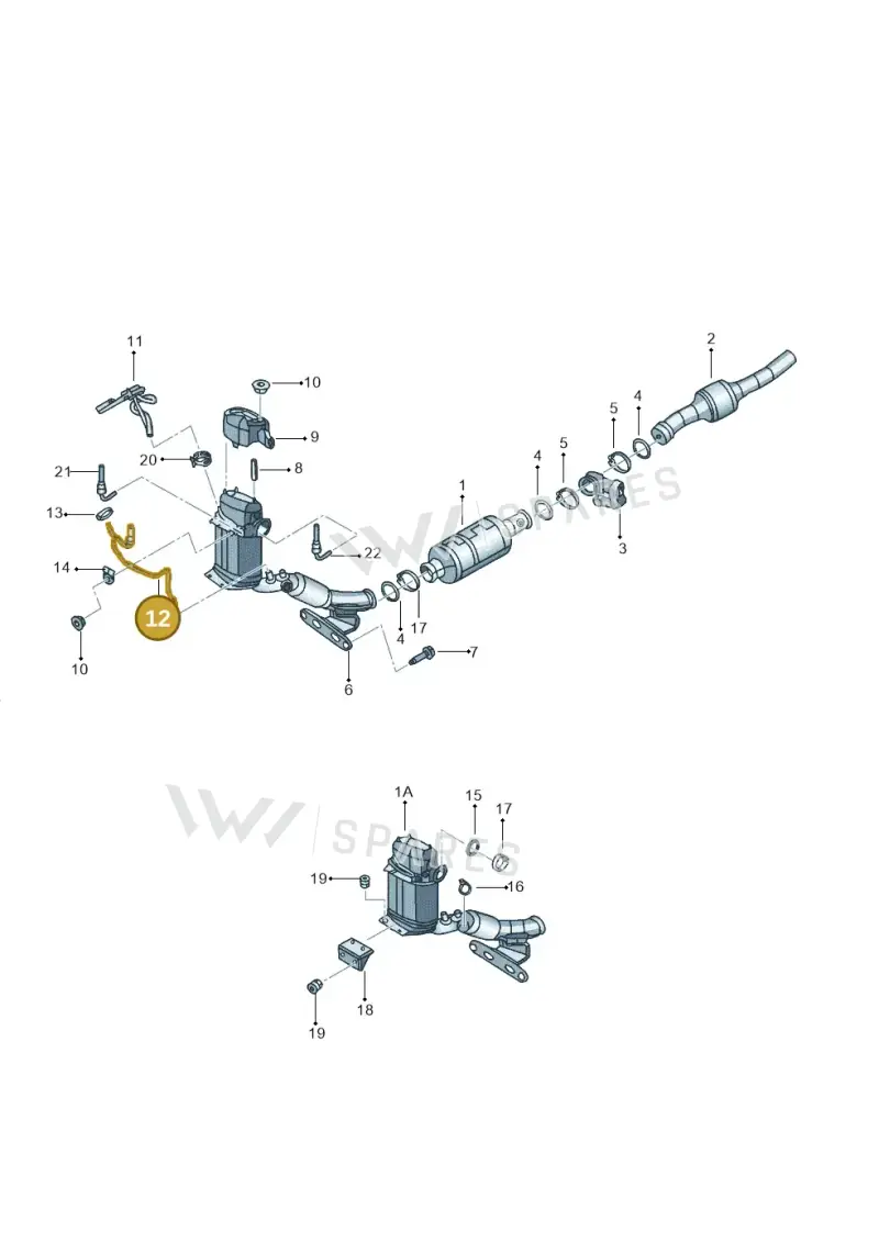 1K0131552A — Volkswagen Jetta (2010-2014) diagram 692253700, position 12